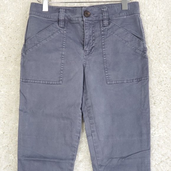 Madewell Jeans Womens 25 Gray Skinny Fatigue Military Moto Ankle Zip - Picture 3 of 14